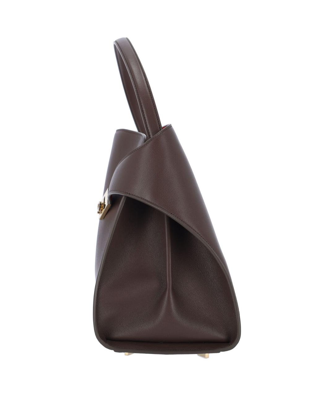 FERRAGAMO Коричневая кожаная сумка тоут, фото 5
