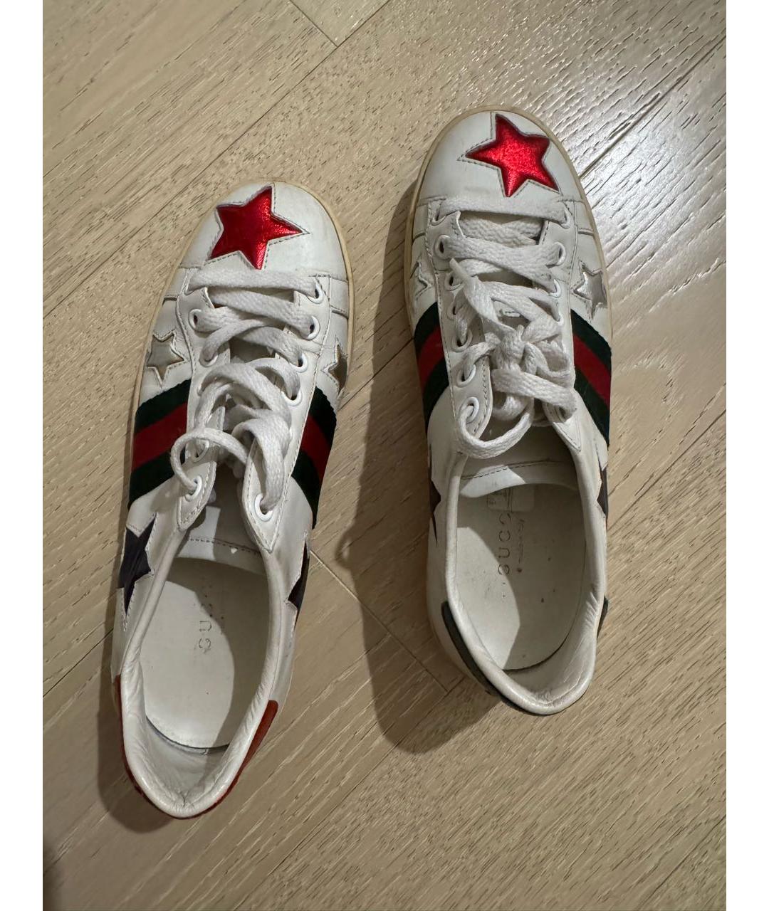 GUCCI Мульти кожаные кеды, фото 3