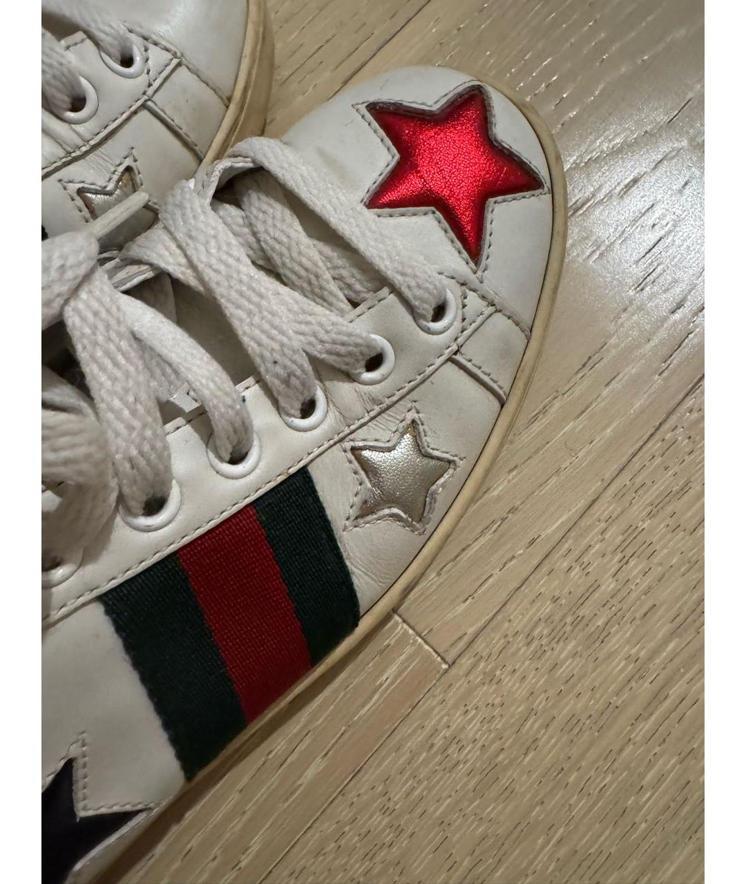 GUCCI Мульти кожаные кеды, фото 5