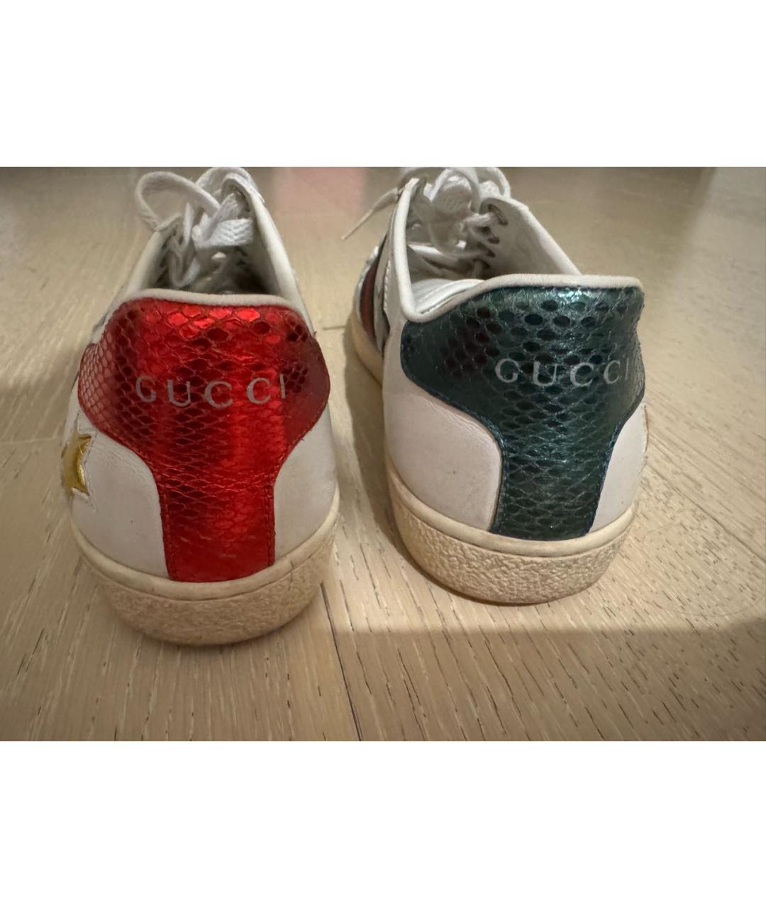 GUCCI Мульти кожаные кеды, фото 4