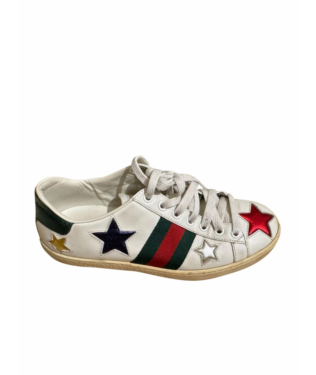 GUCCI Мульти кожаные кеды, фото 1