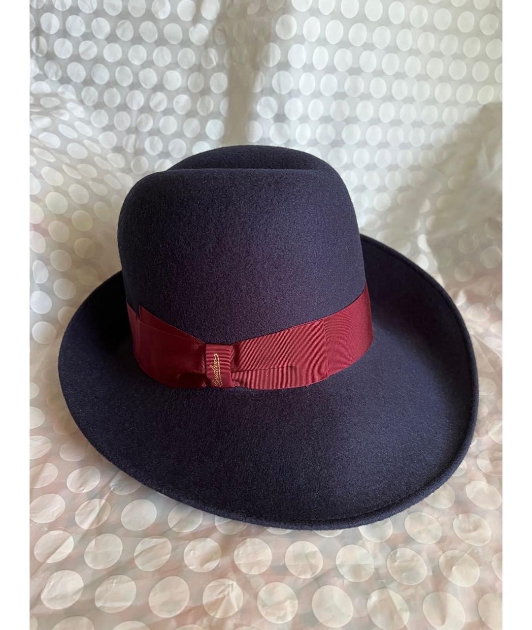 BORSALINO Темно-синяя шерстяная шляпа, фото 9