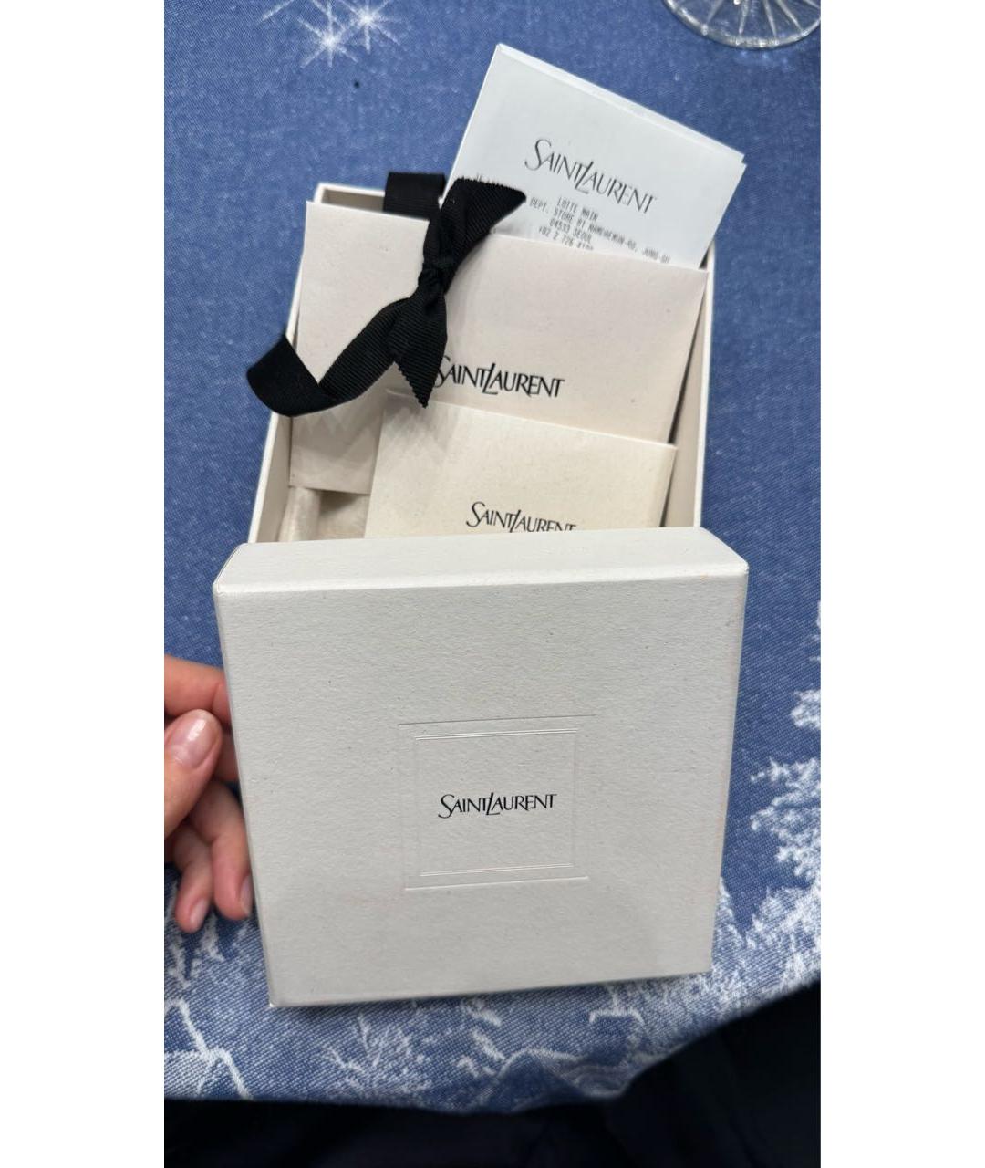 SAINT LAURENT Бежевый кожаный ремень, фото 7