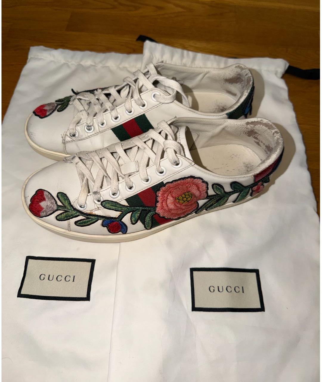 GUCCI Мульти кожаные кеды, фото 2