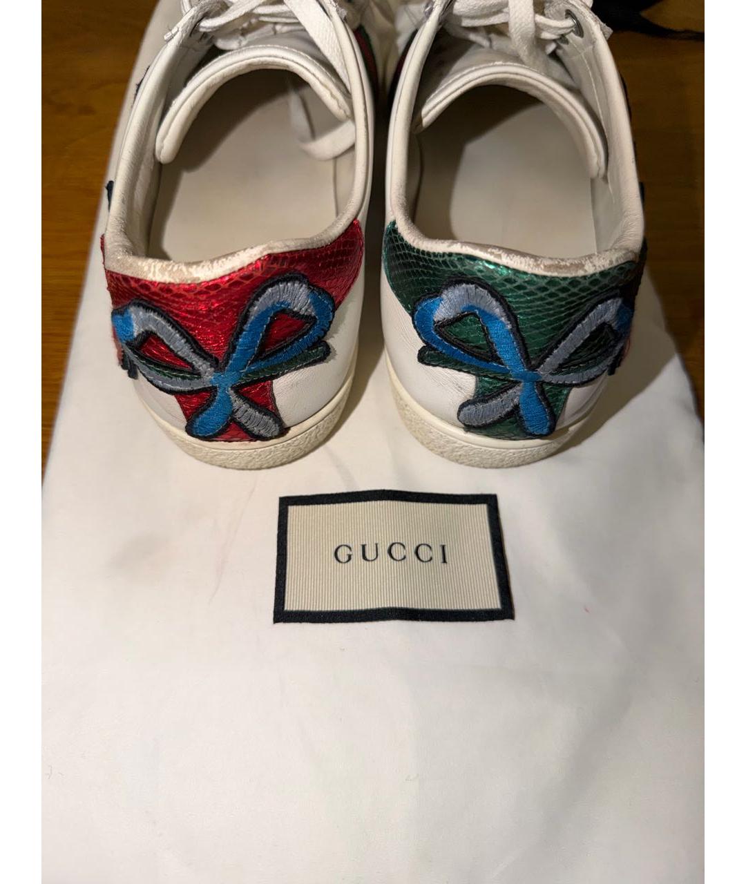GUCCI Мульти кожаные кеды, фото 4