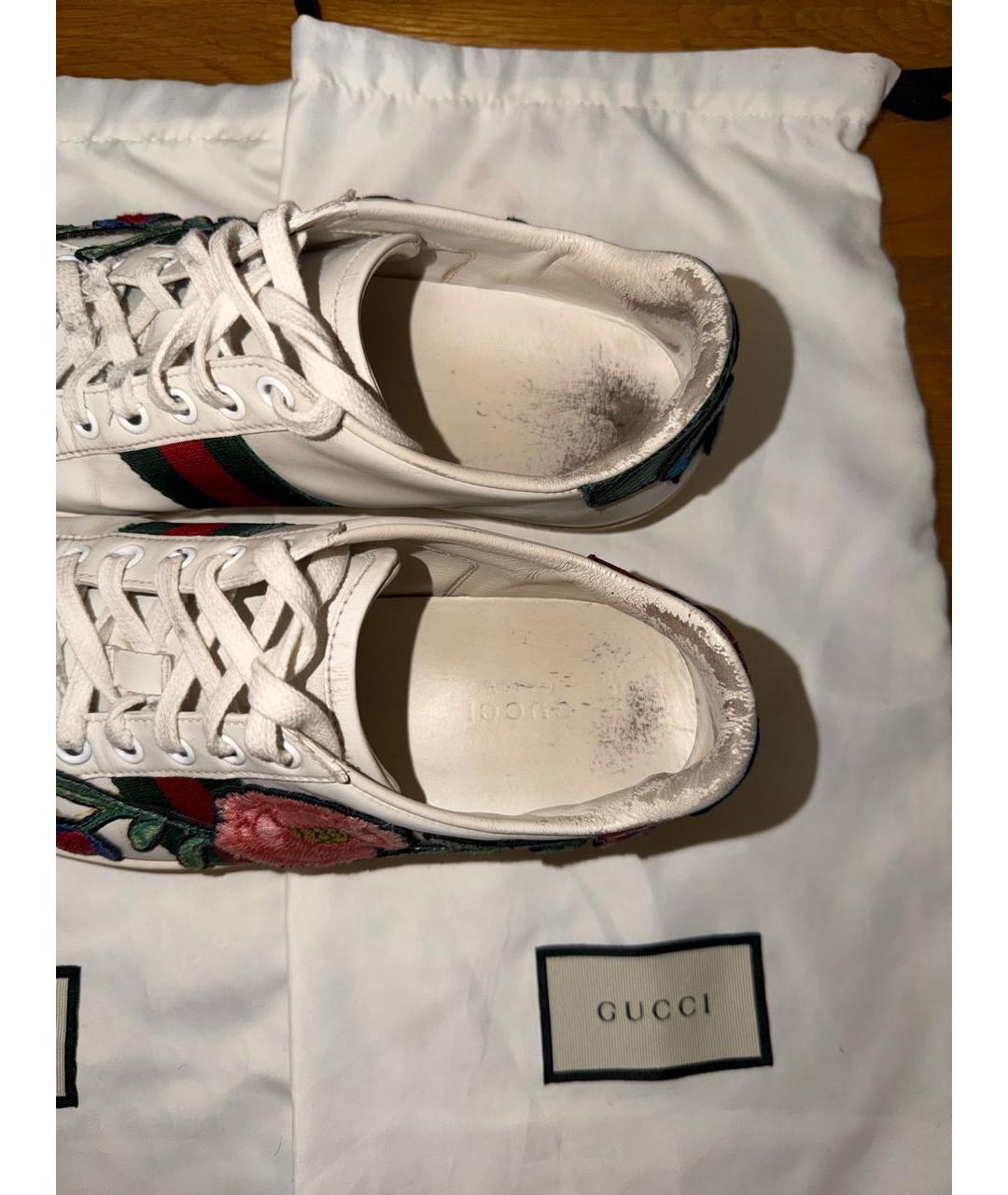 GUCCI Мульти кожаные кеды, фото 3