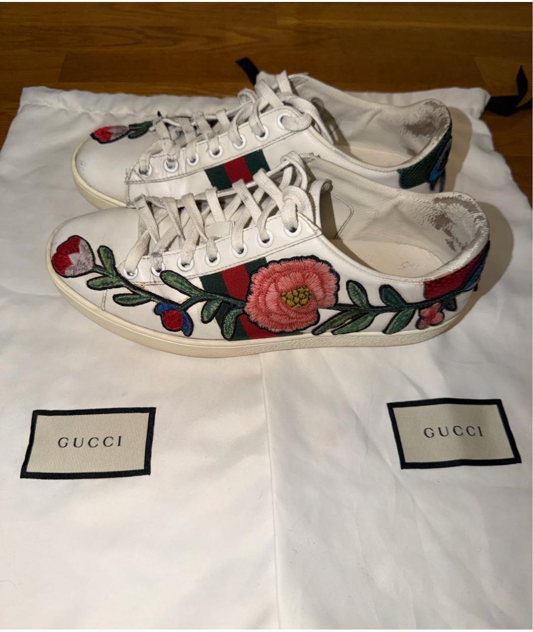 GUCCI Мульти кожаные кеды, фото 5