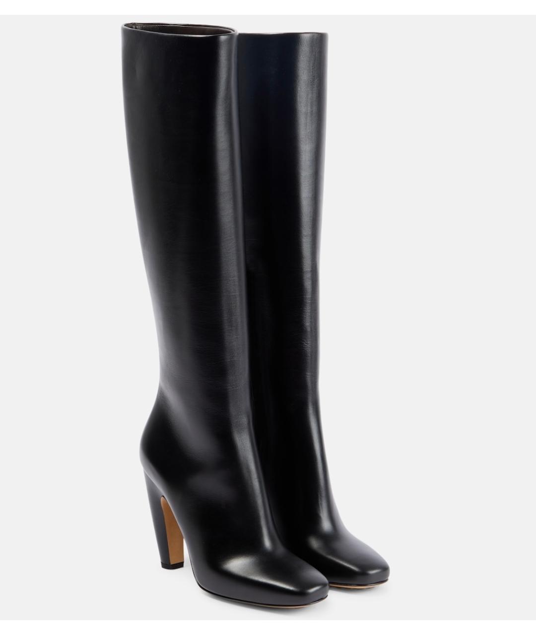 BOTTEGA VENETA Черные кожаные сапоги, фото 6