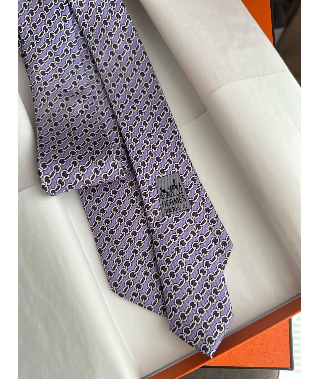 HERMES Мульти шелковый галстук, фото 4