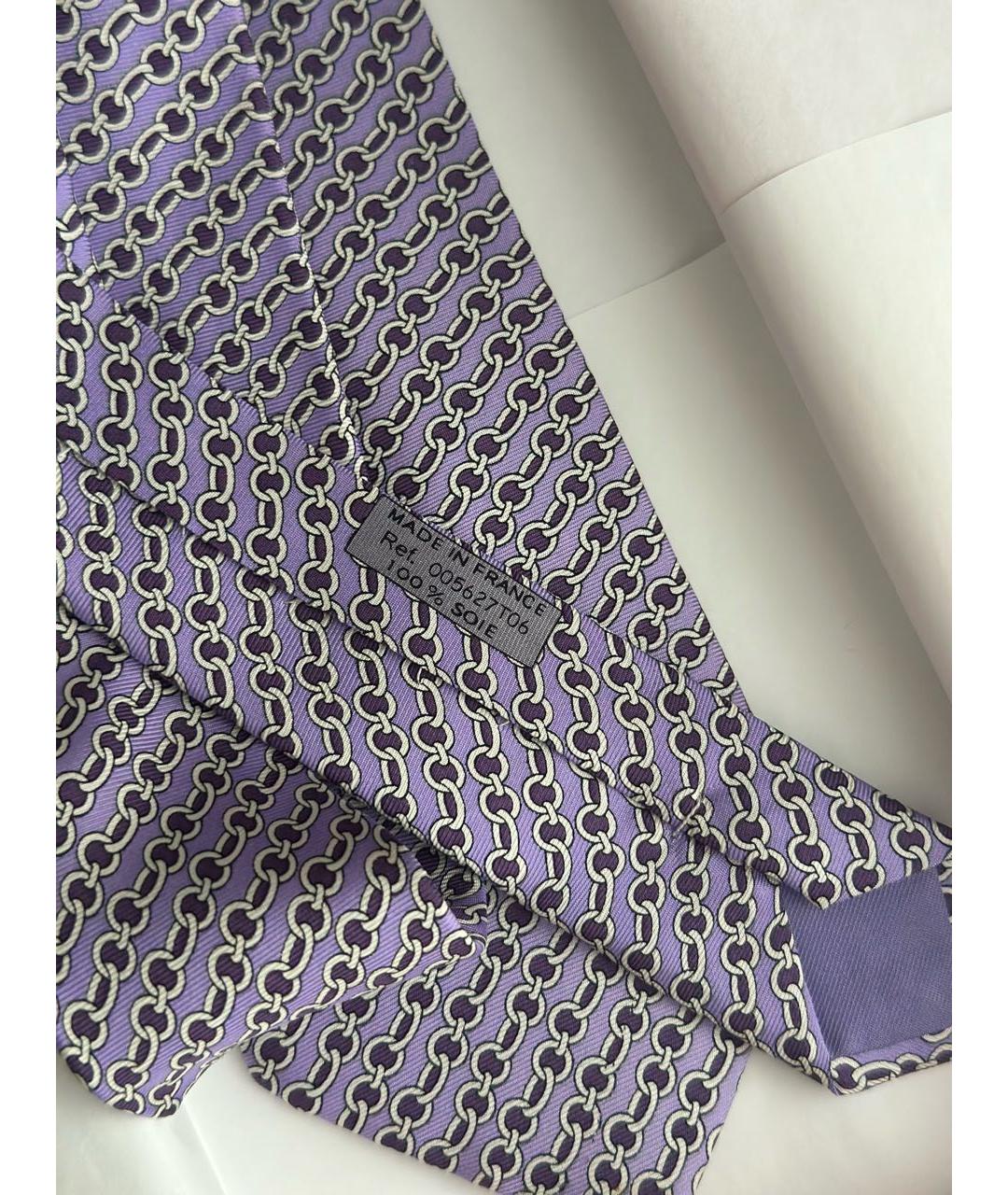 HERMES Мульти шелковый галстук, фото 5