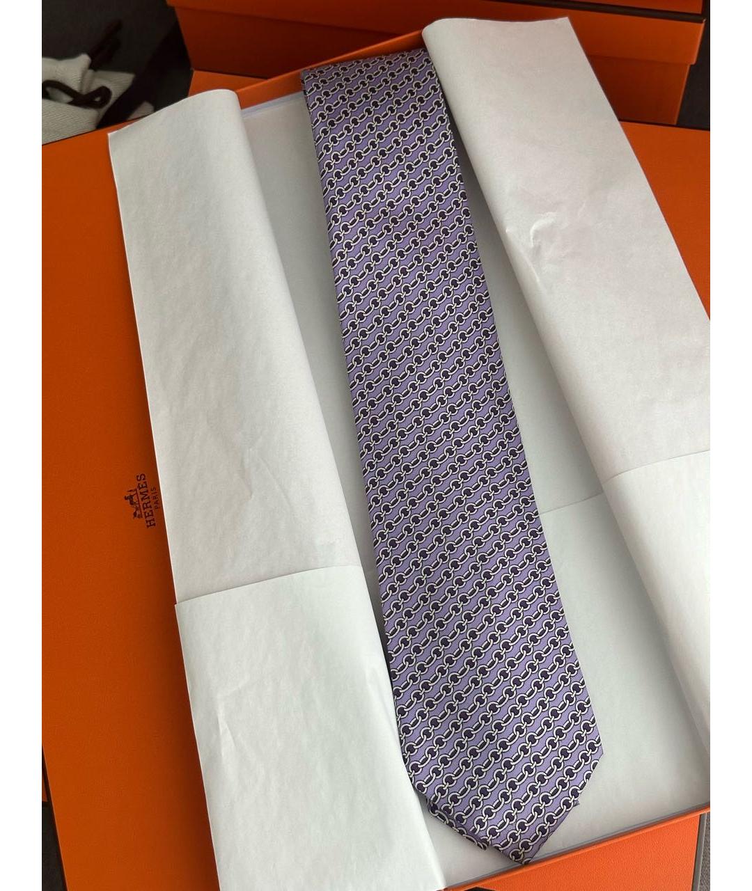 HERMES Мульти шелковый галстук, фото 3