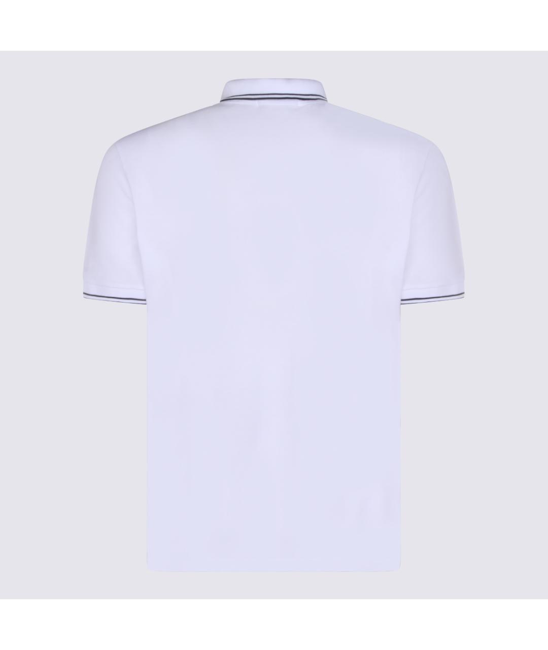 STONE ISLAND Белое хлопковое поло с коротким рукавом, фото 2