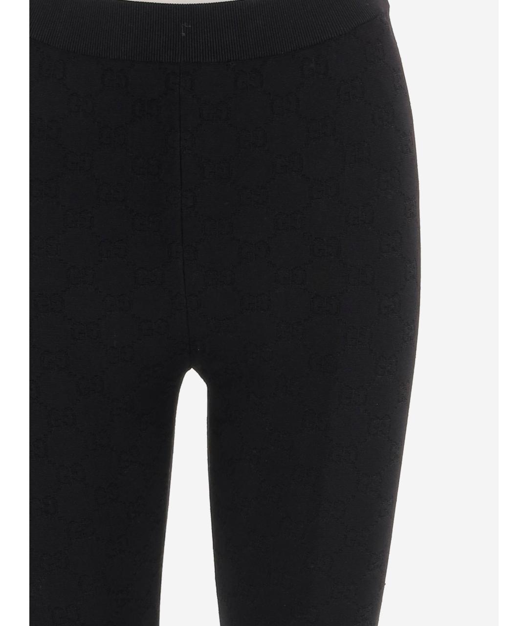 GUCCI Черные вискозные леггинсы и велосипедки, фото 3