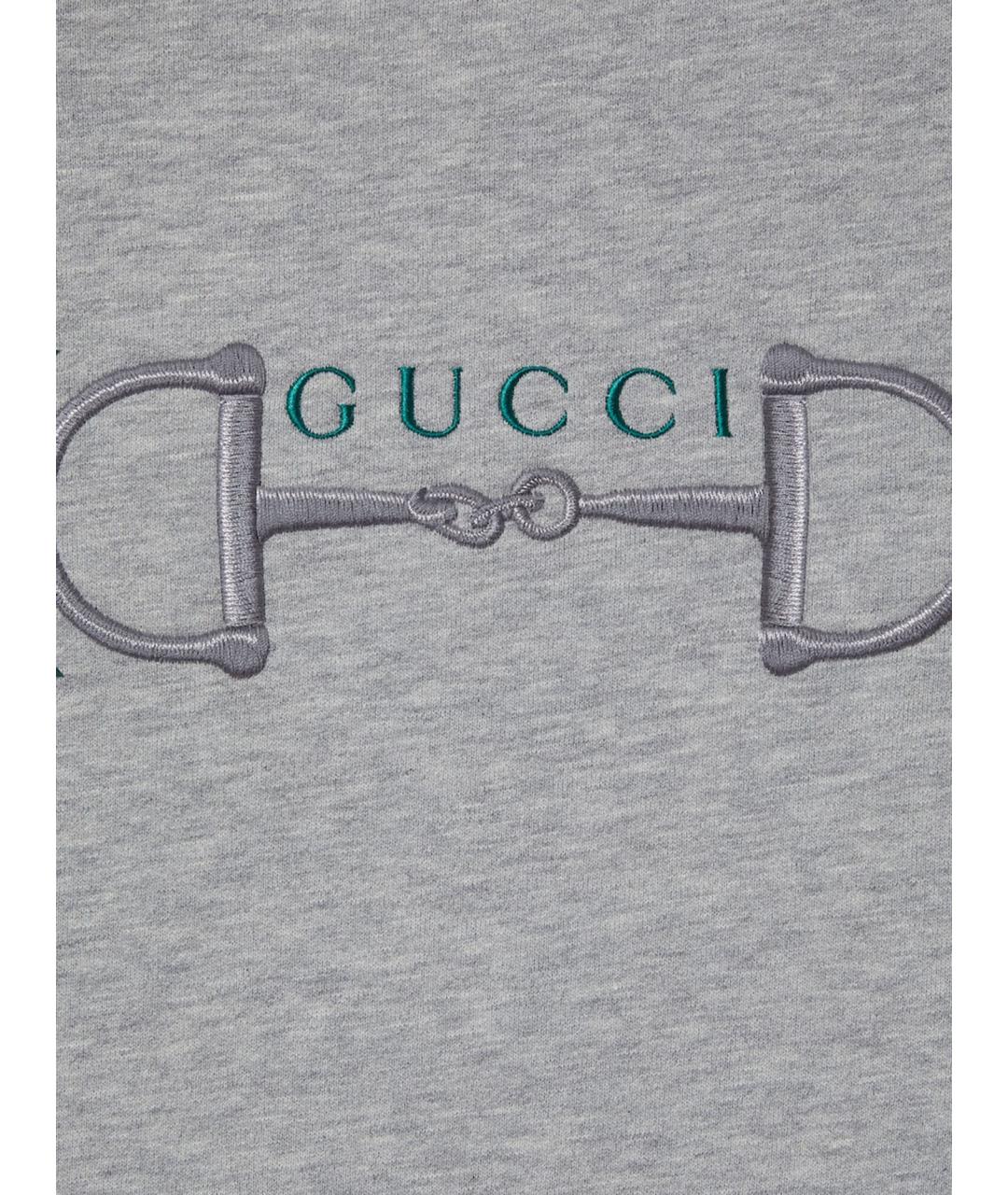 GUCCI Серый хлопковый джемпер / свитер, фото 3