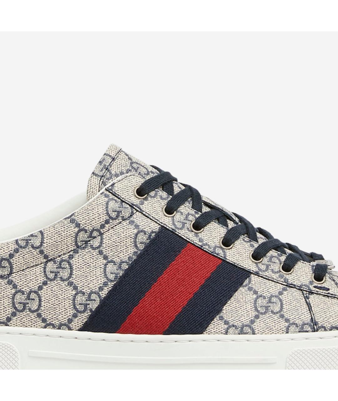 GUCCI Бежевые низкие кроссовки / кеды из искусственной кожи, фото 5