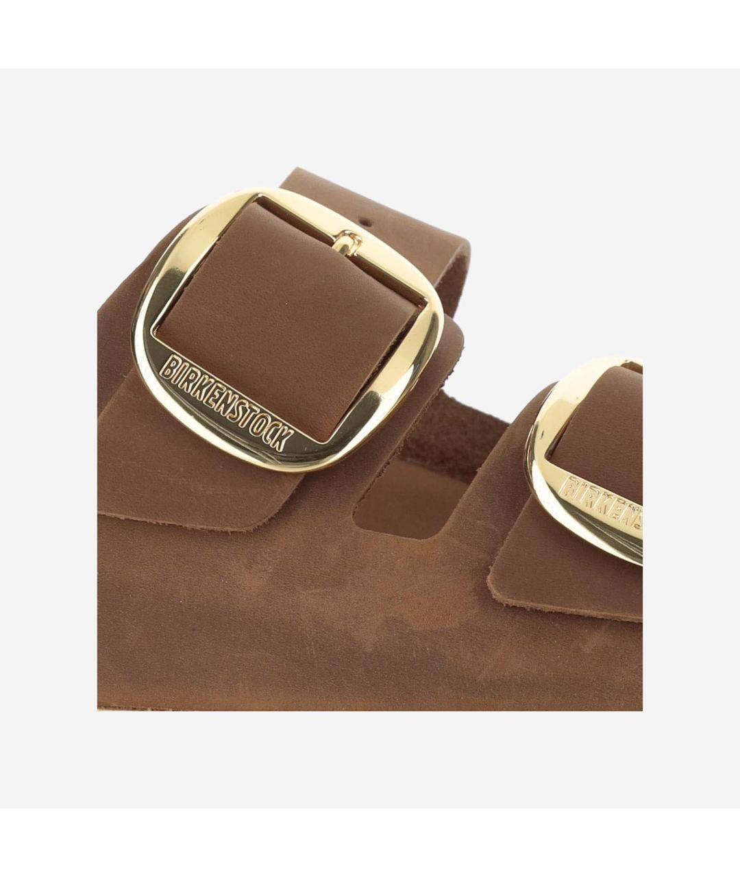 BIRKENSTOCK Коричневые замшевые сандалии, фото 5