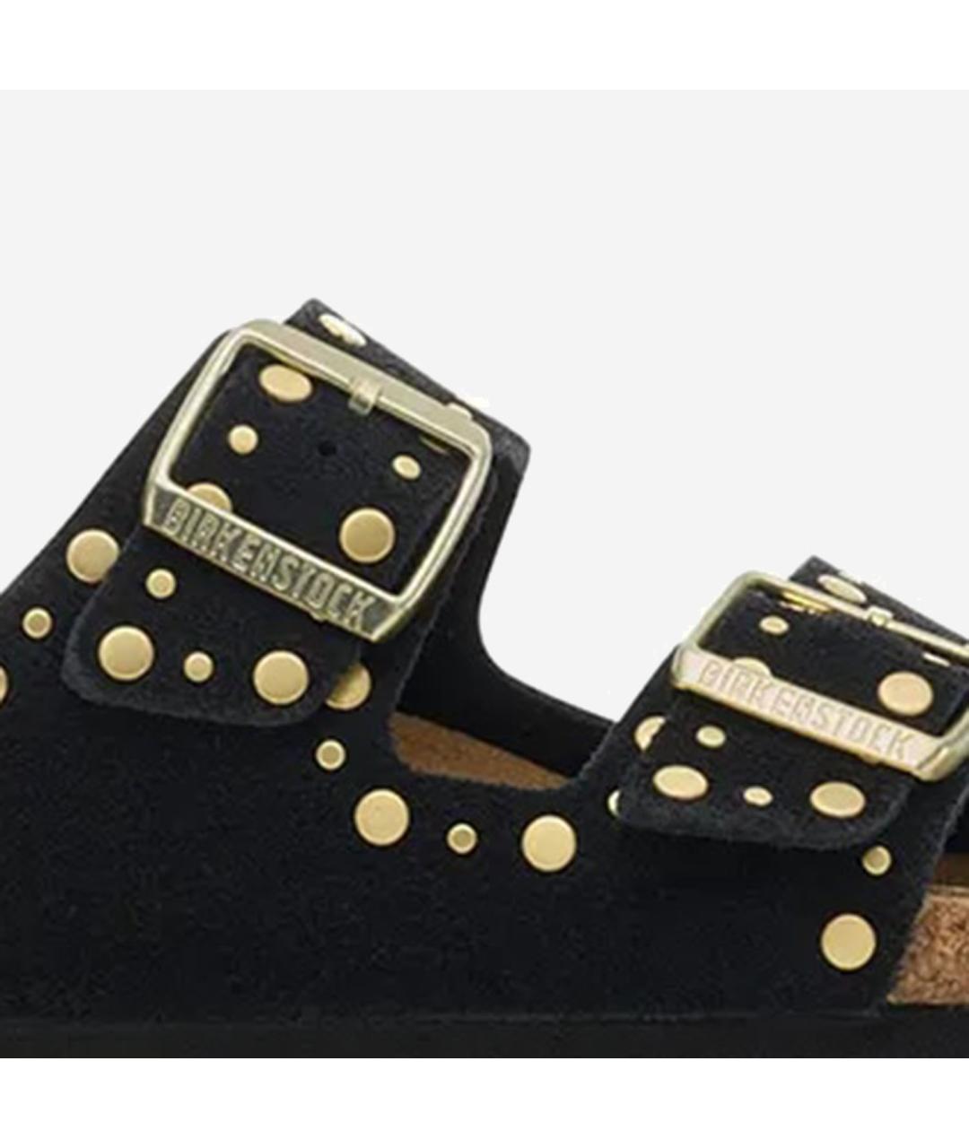 BIRKENSTOCK Черные замшевые босоножки, фото 4