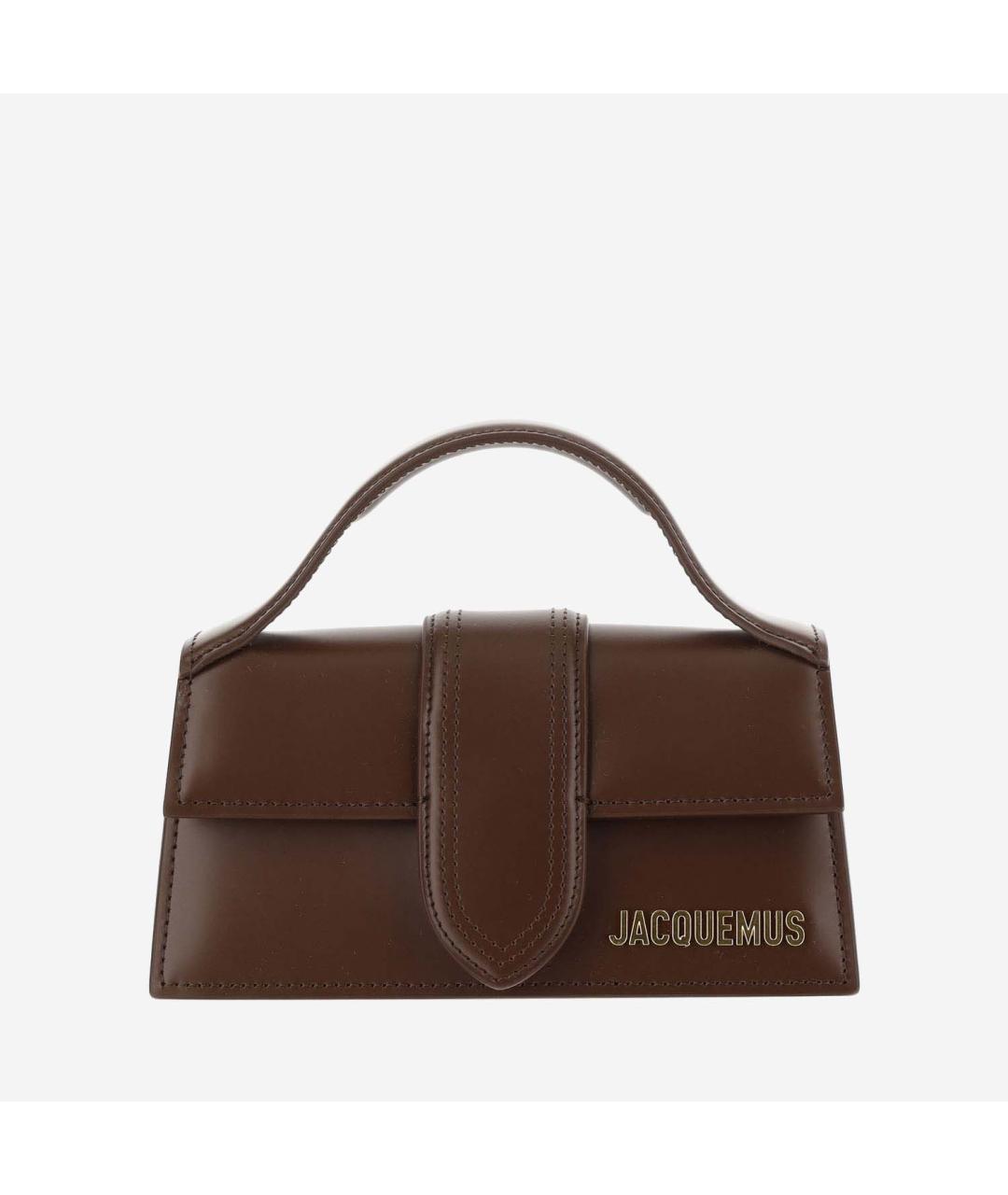 JACQUEMUS Коричневая кожаная сумка через плечо, фото 2