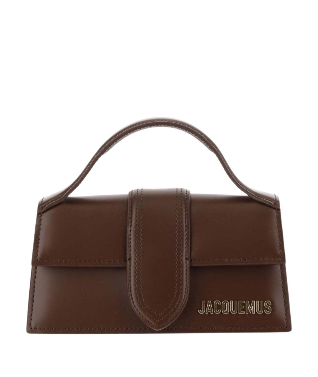 JACQUEMUS Коричневая кожаная сумка через плечо, фото 1