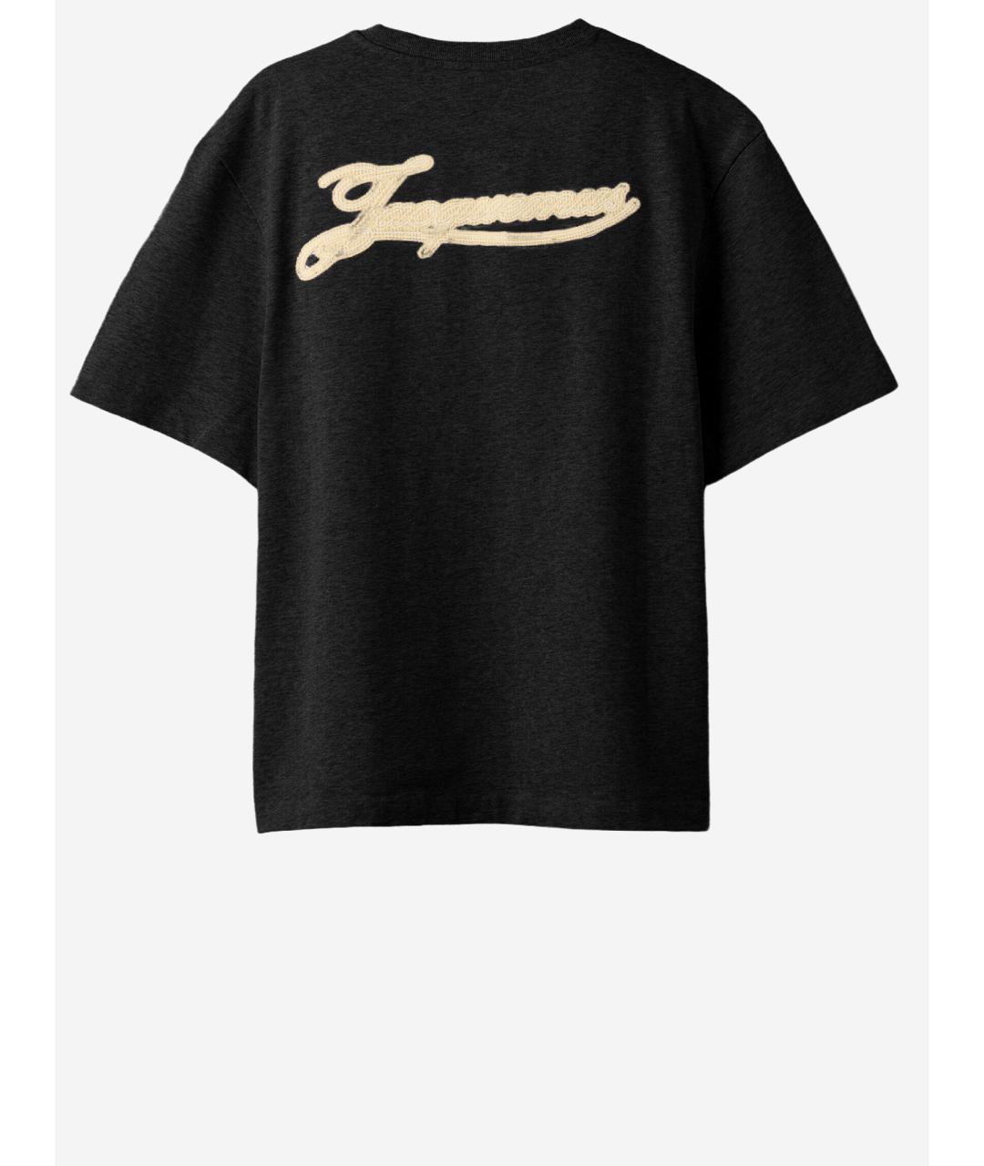 JACQUEMUS Темно-синяя хлопковая футболка, фото 2