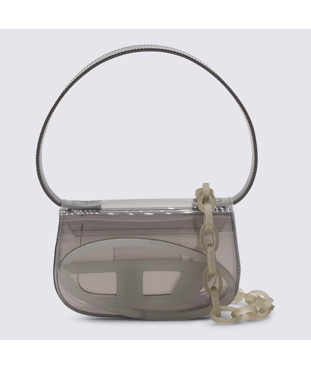 DIESEL Серая сумка через плечо из искусственной кожи, фото 5