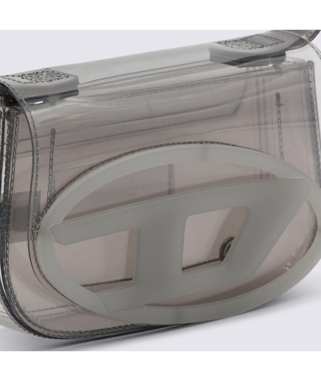 DIESEL Серая сумка через плечо из искусственной кожи, фото 4