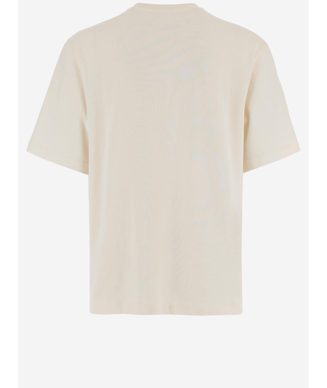 JACQUEMUS Бежевая хлопковая футболка, фото 2