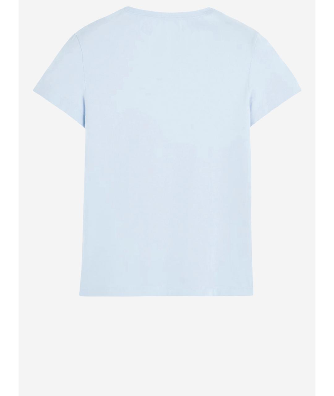 JACQUEMUS Голубая хлопковая футболка, фото 2