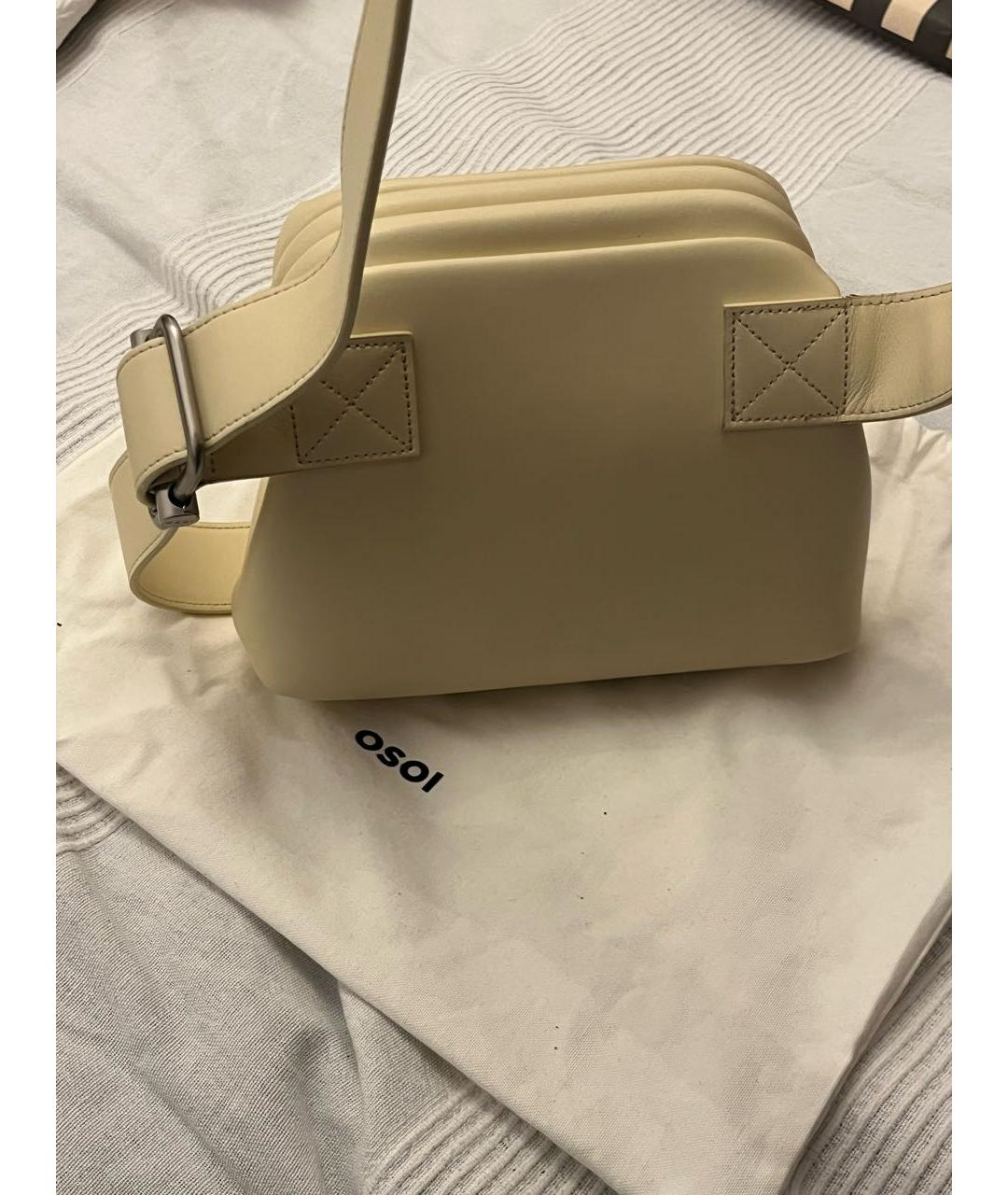 OSOI Бежевая кожаная сумка через плечо, фото 2