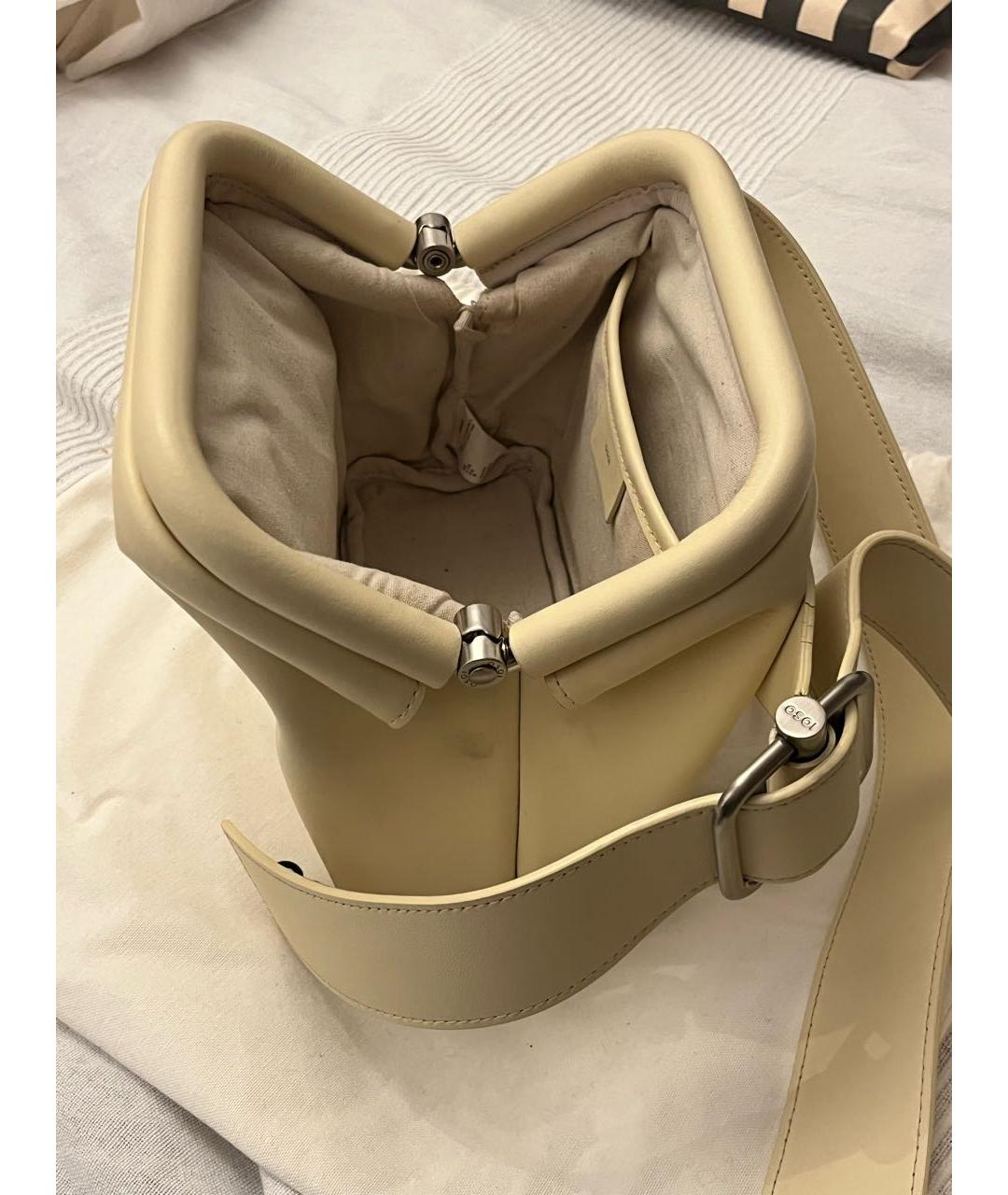 OSOI Бежевая кожаная сумка через плечо, фото 6