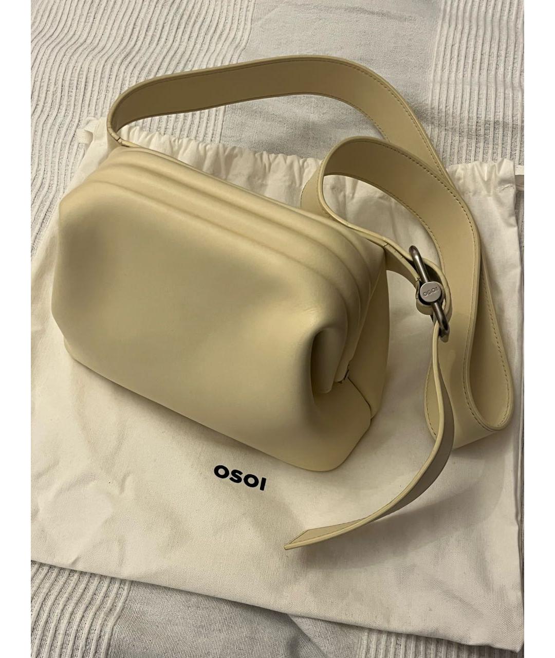 OSOI Бежевая кожаная сумка через плечо, фото 9