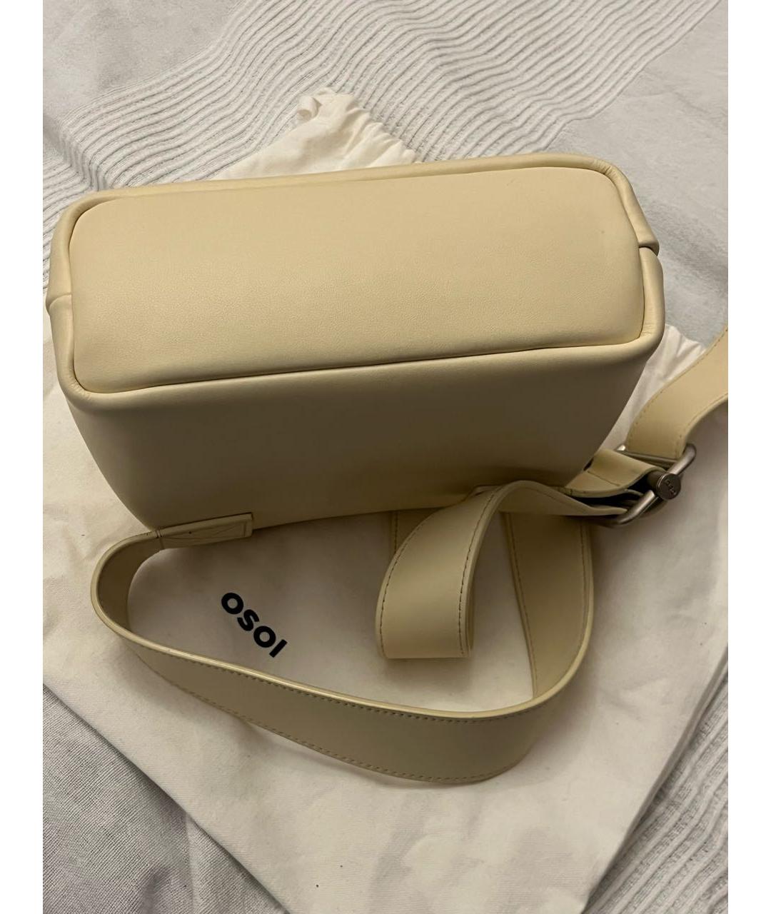 OSOI Бежевая кожаная сумка через плечо, фото 4