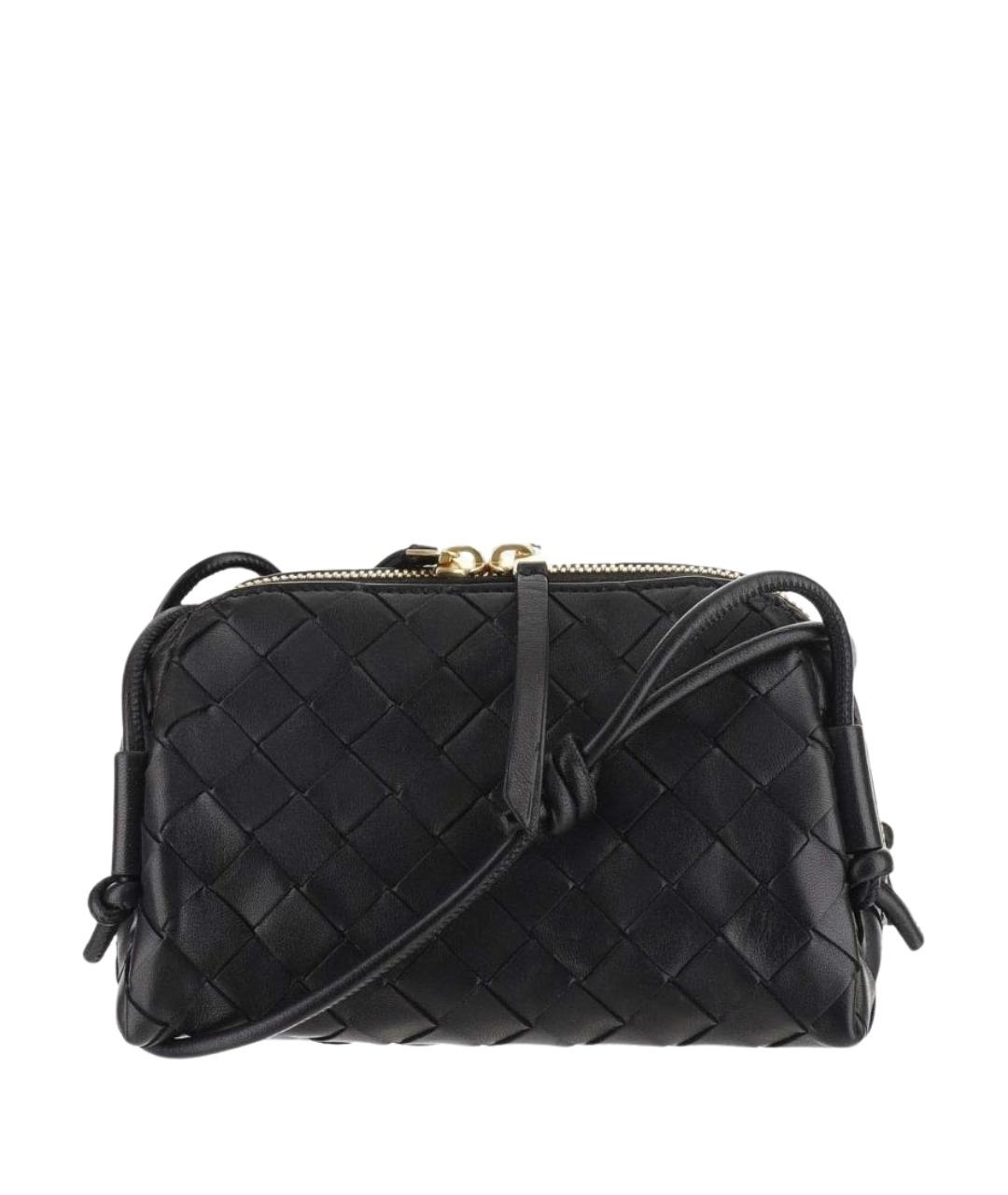 BOTTEGA VENETA Черная кожаная сумка тоут, фото 1