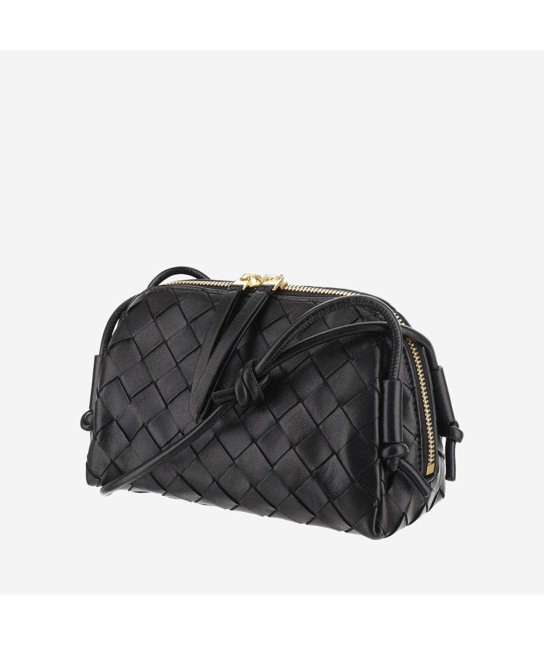 BOTTEGA VENETA Черная кожаная сумка тоут, фото 2