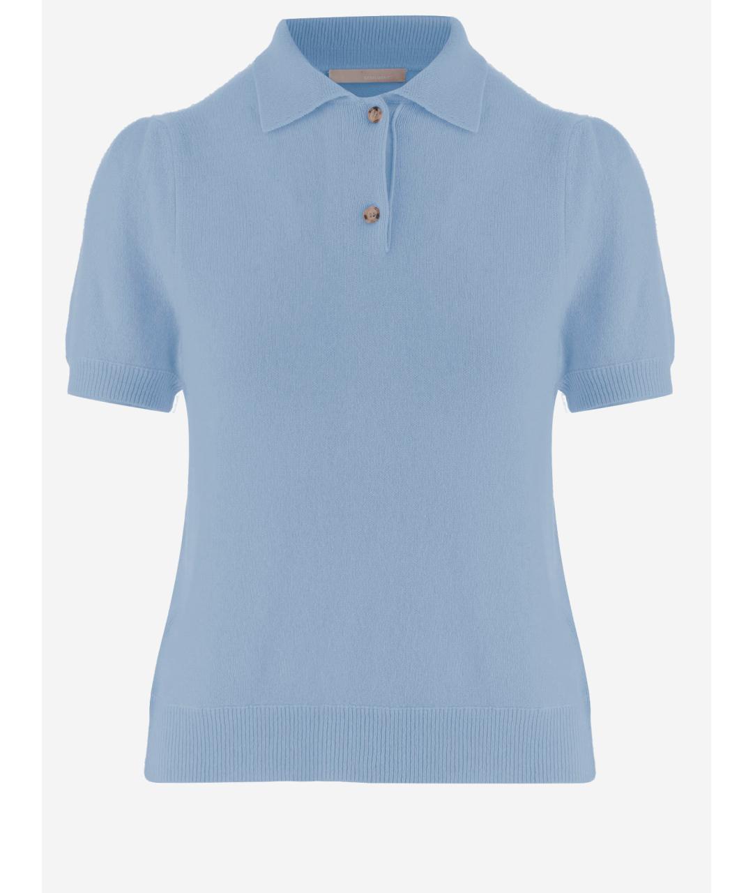 ALLUDE Голубая кашемировая футболка, фото 4