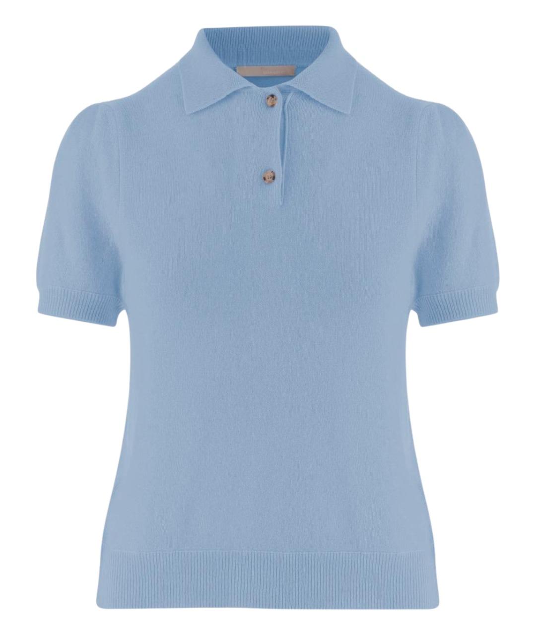 ALLUDE Голубая кашемировая футболка, фото 1