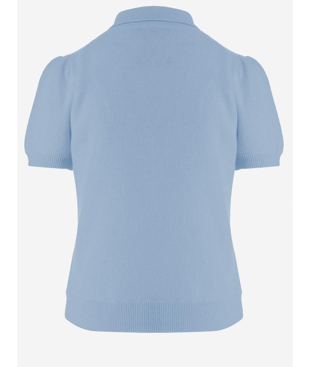 ALLUDE Голубая кашемировая футболка, фото 2