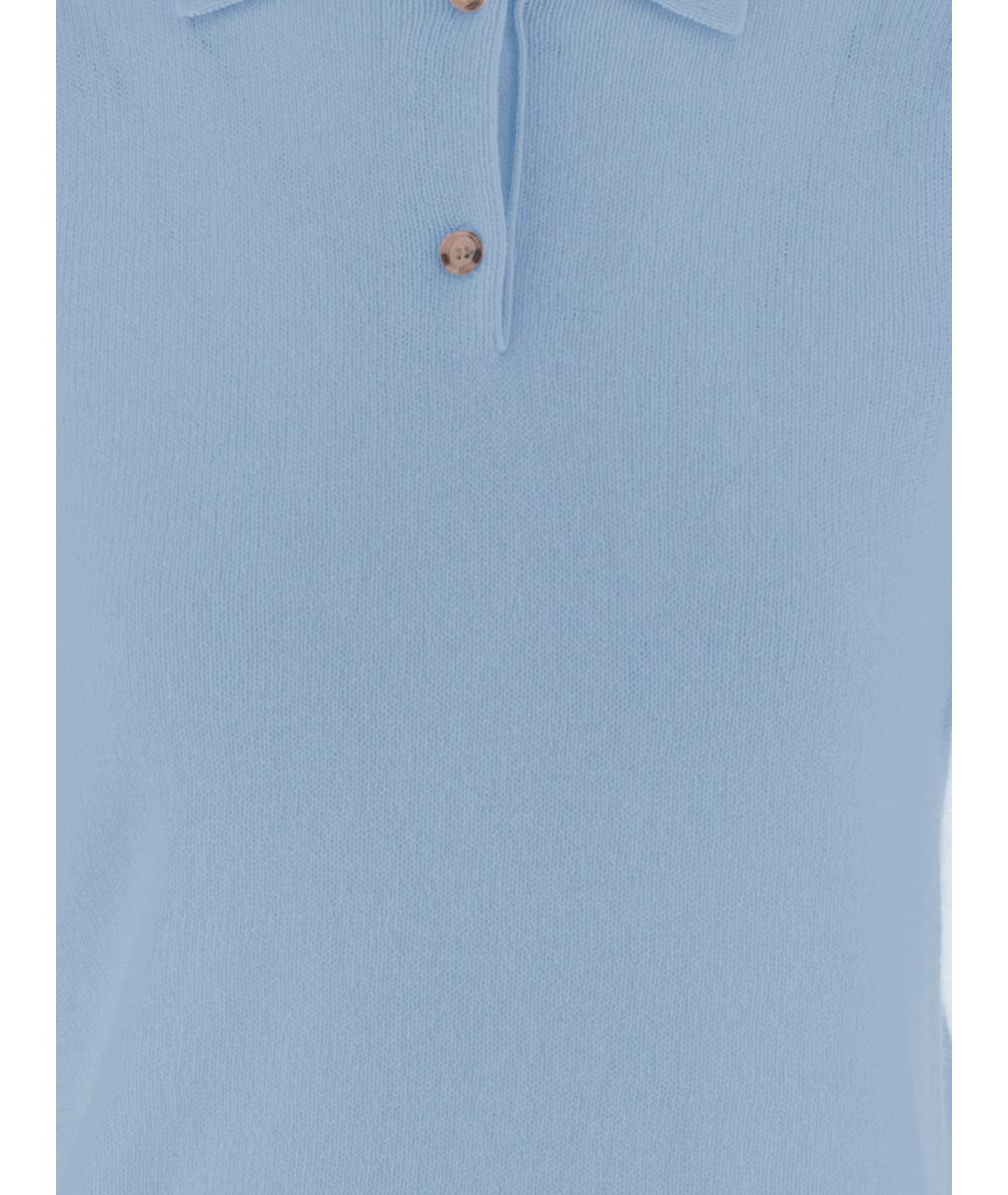 ALLUDE Голубая кашемировая футболка, фото 3