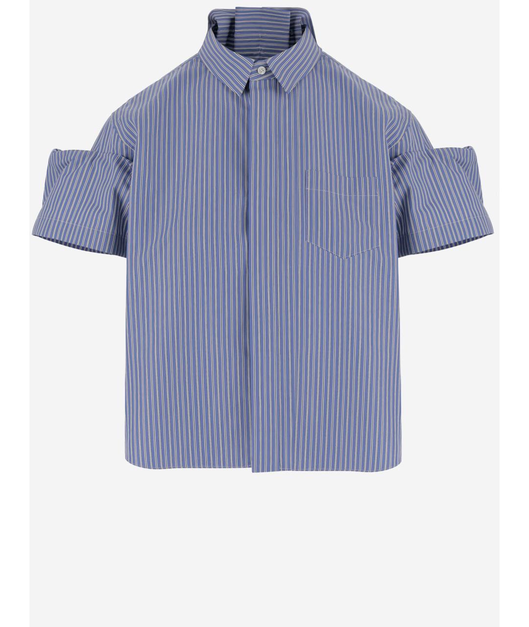 SACAI Синяя хлопковая рубашка, фото 4