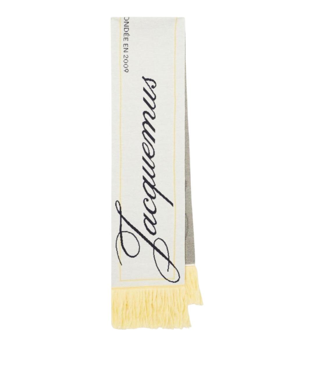 JACQUEMUS Бежевый шерстяной шарф, фото 1