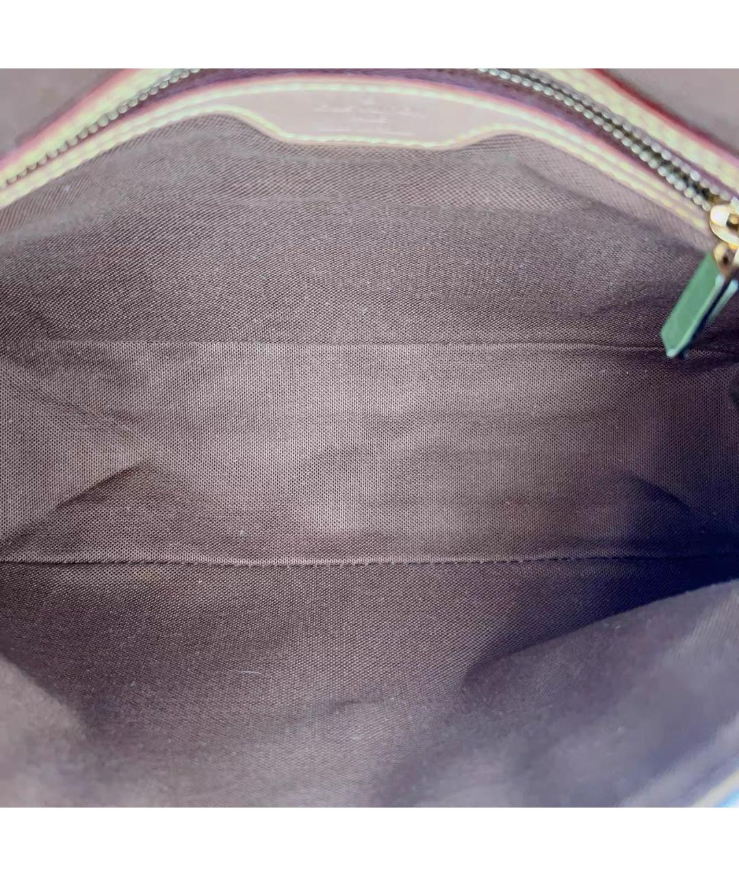 LOUIS VUITTON Коричневая кожаная сумка с короткими ручками, фото 6