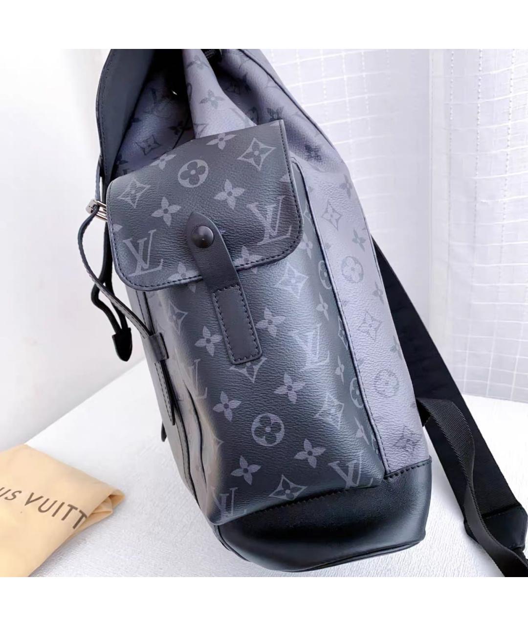 LOUIS VUITTON Серый кожаный рюкзак, фото 6