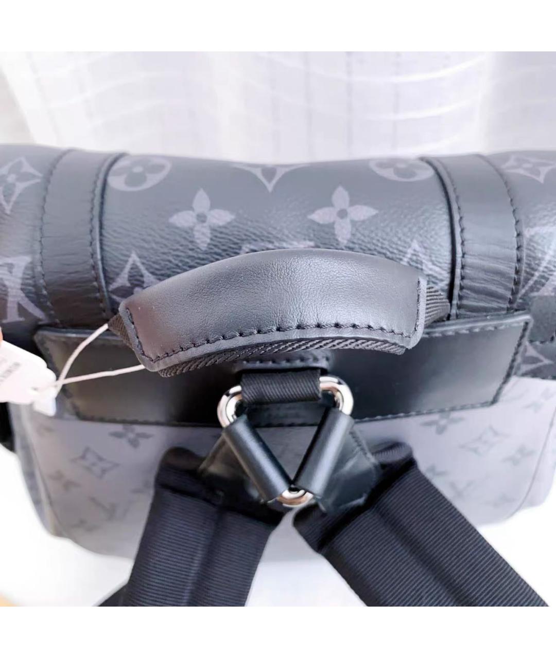 LOUIS VUITTON Серый кожаный рюкзак, фото 4