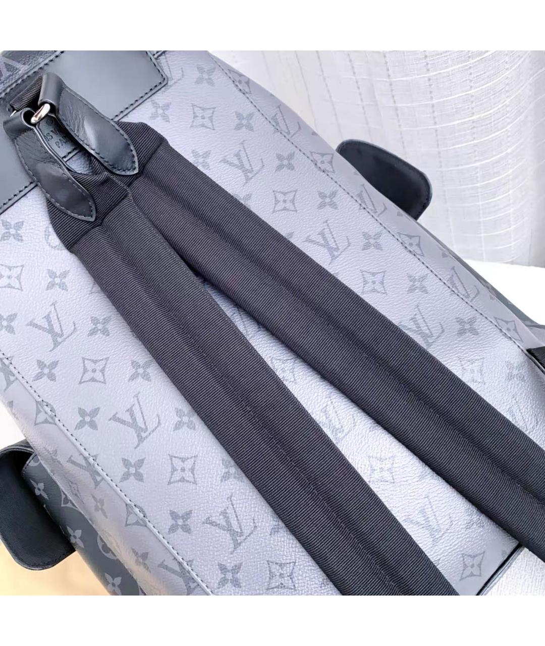 LOUIS VUITTON Серый кожаный рюкзак, фото 7