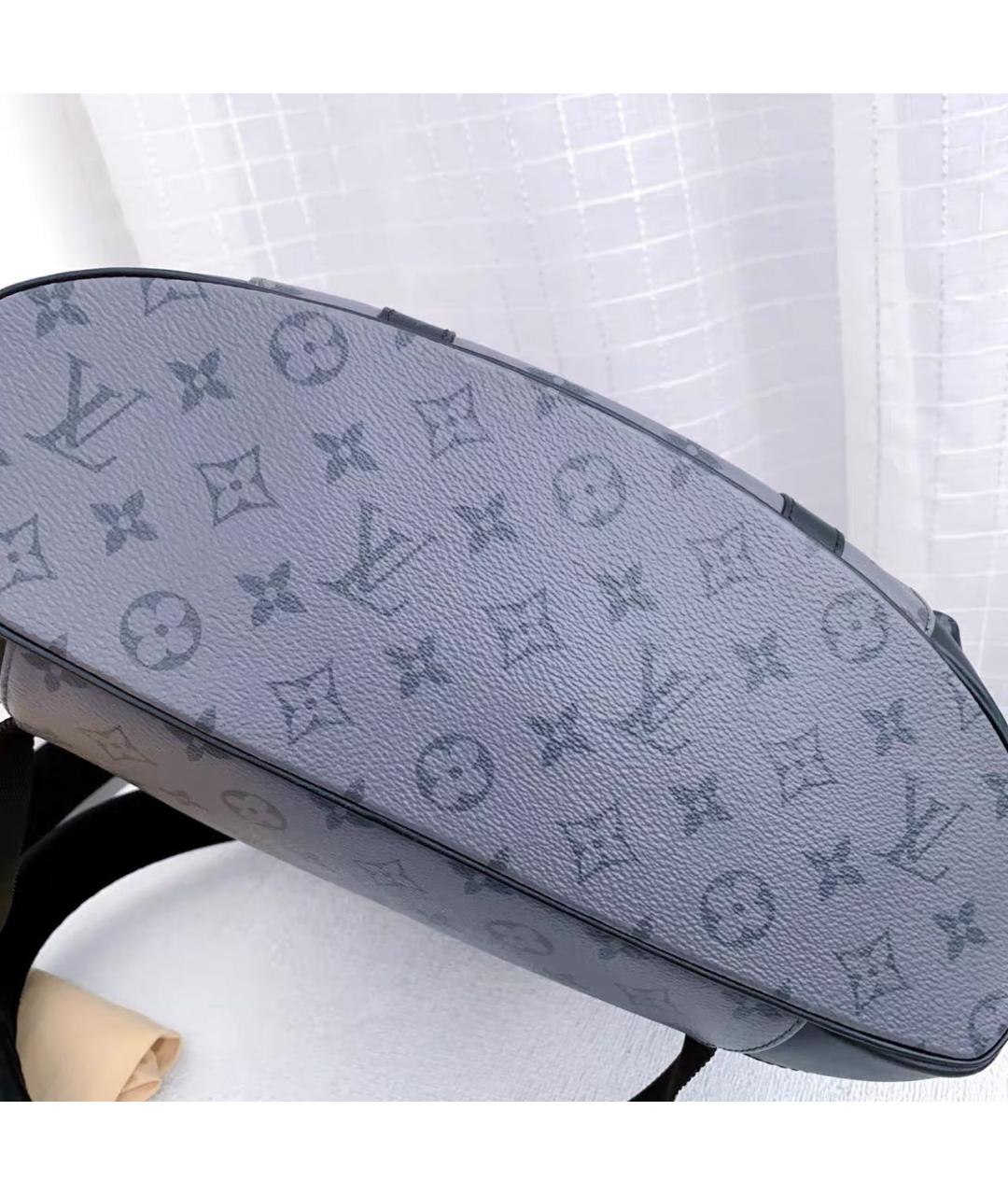 LOUIS VUITTON Серый кожаный рюкзак, фото 3