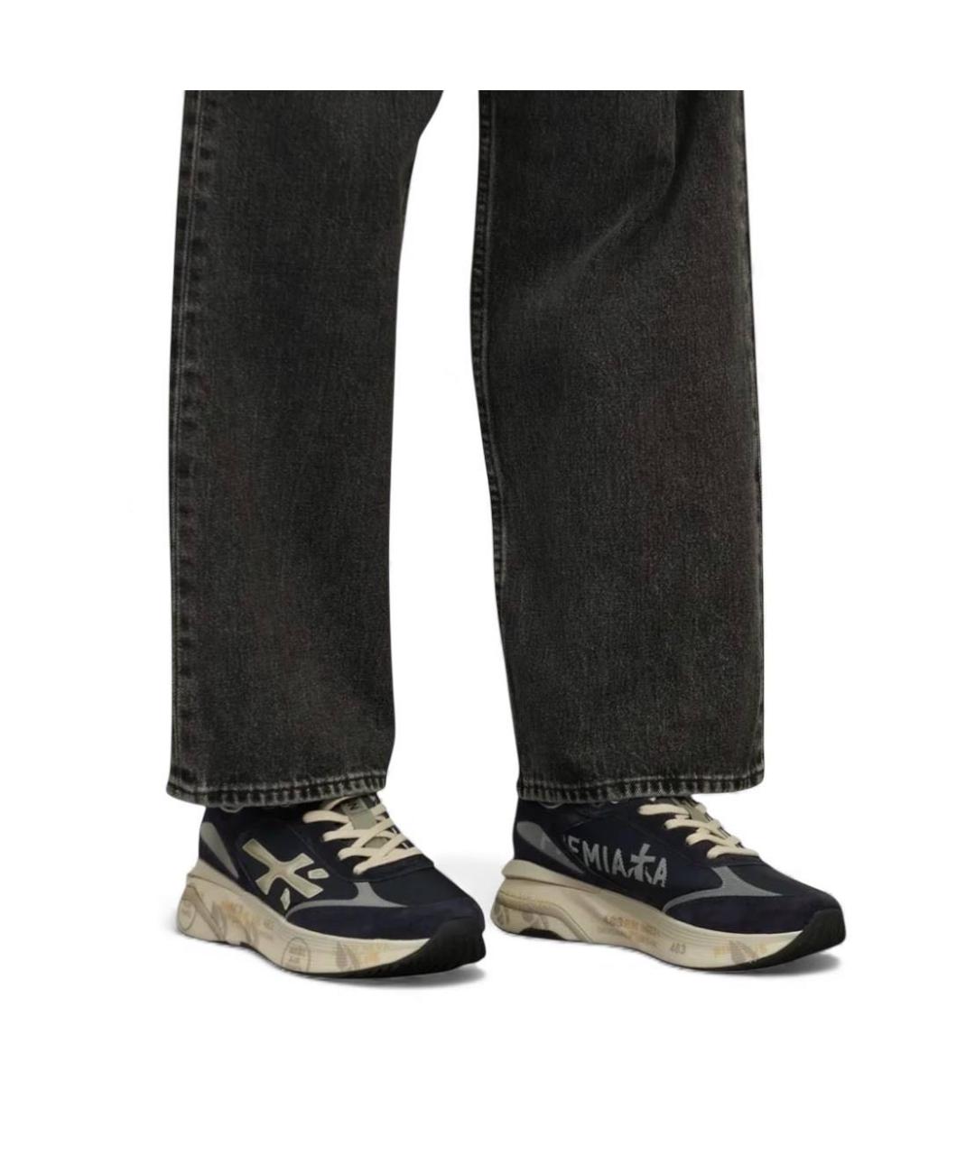 PREMIATA Темно-синие низкие кроссовки / кеды, фото 6