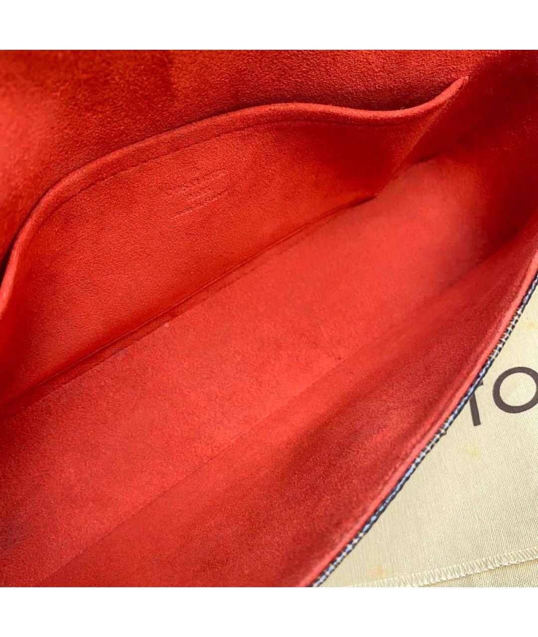 LOUIS VUITTON Коричневая кожаная сумка через плечо, фото 7