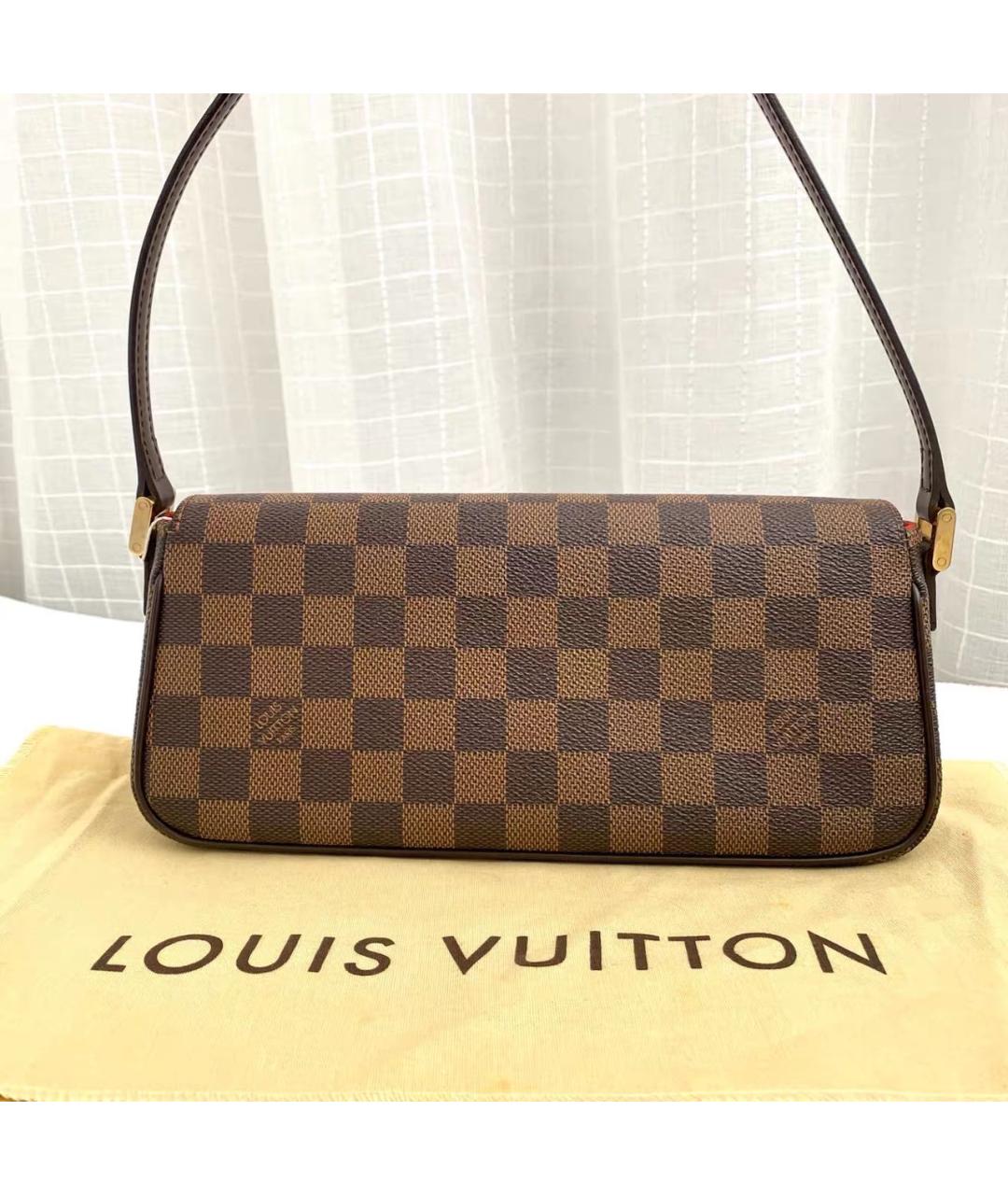 LOUIS VUITTON Коричневая кожаная сумка через плечо, фото 2