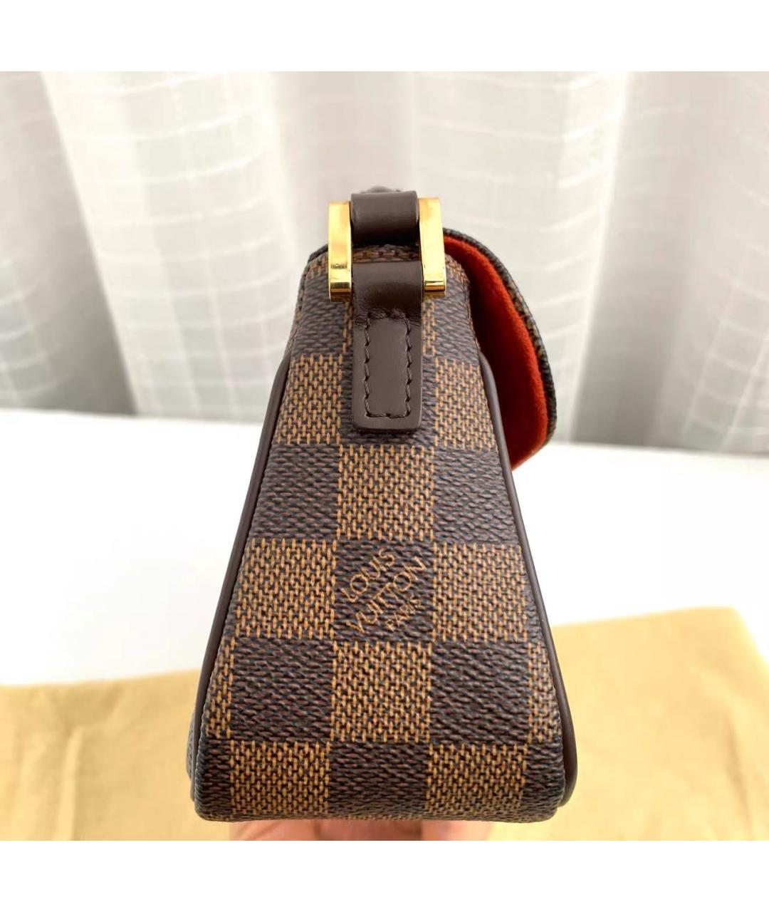 LOUIS VUITTON Коричневая кожаная сумка через плечо, фото 4