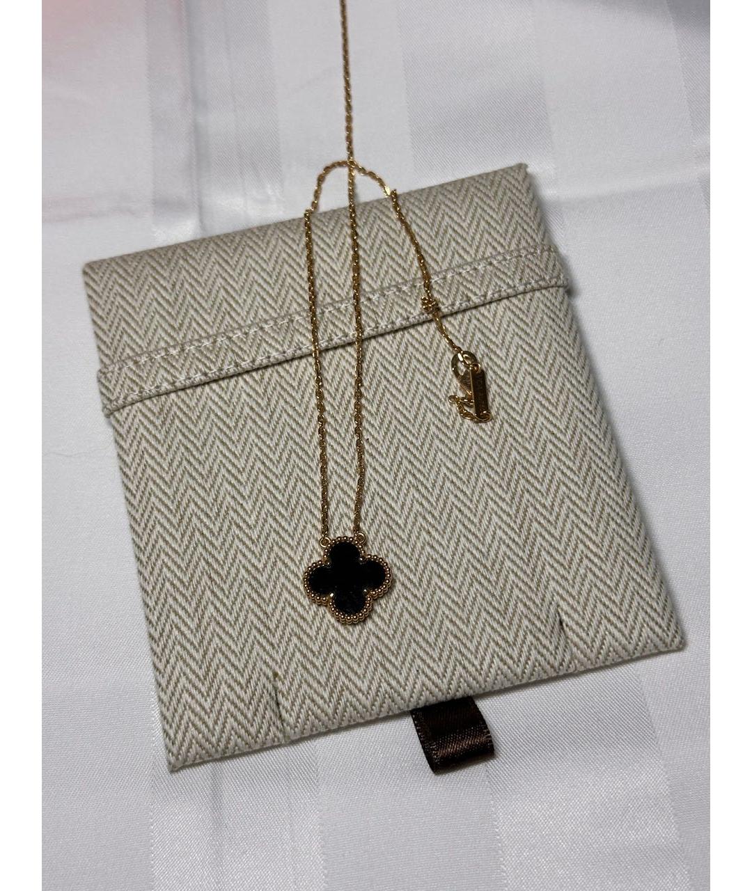 VAN CLEEF & ARPELS Черная подвеска из желтого золота, фото 4